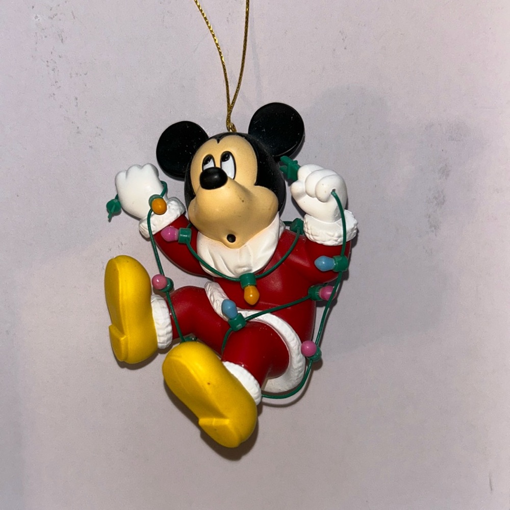 Disney Mickey with tangled Christmas lights